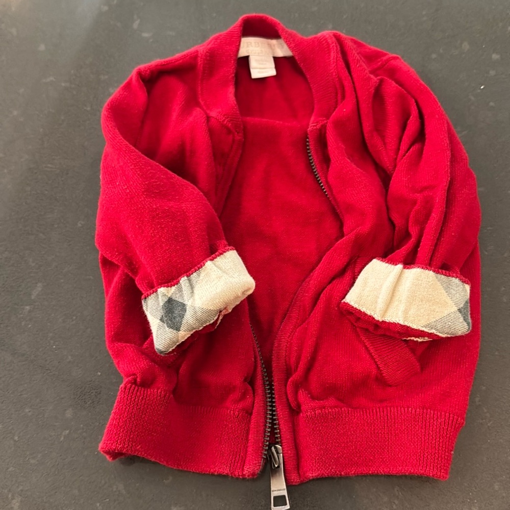 Burberry Baby red sweater 6 m